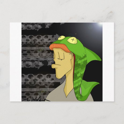 Fischkopf Postkarte (Vorderseite)