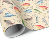 Fischköpfe in blass orangen geschenkpapier (Rolleneckpunkt)