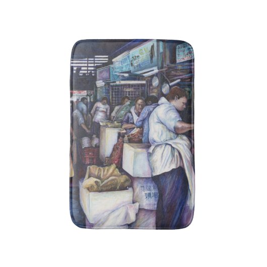 Fischkopfsuppe, Singapur Badematte (Vorderseite Vertikal)