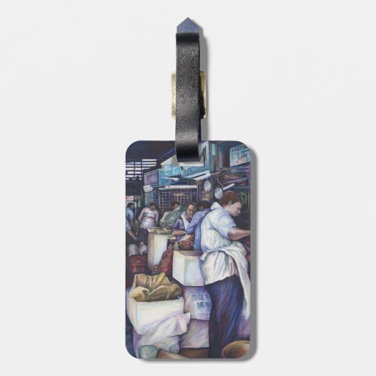 Fischkopfsuppe, Singapur Gepäckanhänger (Rückseite vertikal)