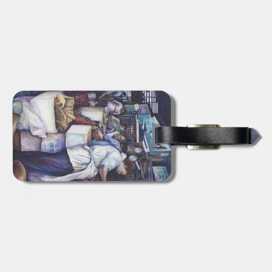 Fischkopfsuppe, Singapur Gepäckanhänger (Rückseite horizontal)