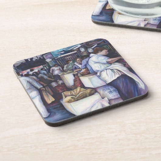 Fischkopfsuppe, Singapur Getränkeuntersetzer (Linke Seite)