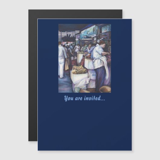 Fischkopfsuppe, Singapur Magneteinladung (Vorne/Hinten)