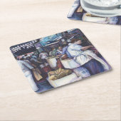 Fischkopfsuppe, Singapur Rechteckiger Pappuntersetzer (angewinkelt)