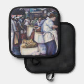 Fischkopfsuppe, Singapur Topflappen (Vorderseite/Rückseite)