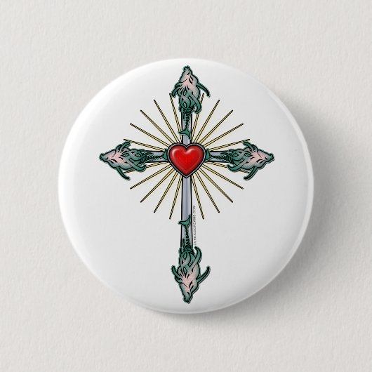 Fischkreuz Button (Vorderseite)