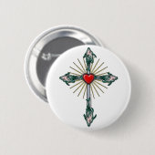 Fischkreuz Button (Vorne & Hinten)