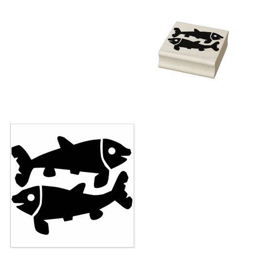Fischkunst-Briefmarke Gummistempel (Stempel)