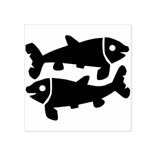 Fischkunst-Briefmarke Gummistempel (Prägung)