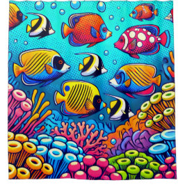 Fischkunst Duschvorhang