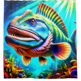 Fischkunst Duschvorhang