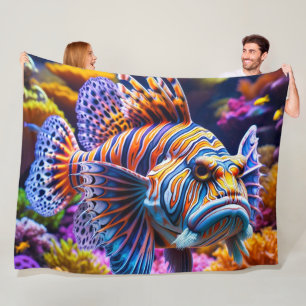 Fischkunst Fleecedecke