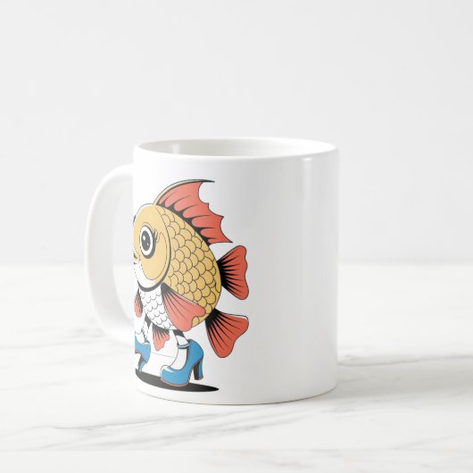 Fischkunst Kaffeetasse (Vorderseite Links)