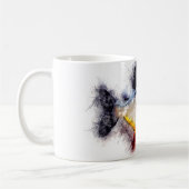 Fischkunst vom Roten Belogen Piranha Aquarell Kaffeetasse (Links)
