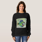 Fischkunst von Sharon Cummings Sweatshirt (Vorne ganz)