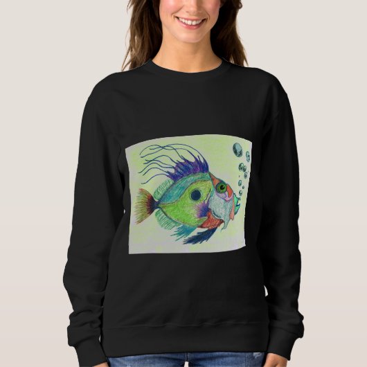 Fischkunst von Sharon Cummings Sweatshirt (Vorderseite)