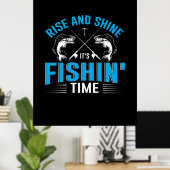 Fischkunstaufstieg und Hochseefischerei Poster (Heimbüro)