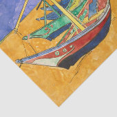 Fischkutter am Strand von Vincent Van Gogh Seidenpapier (Ausschnitt)