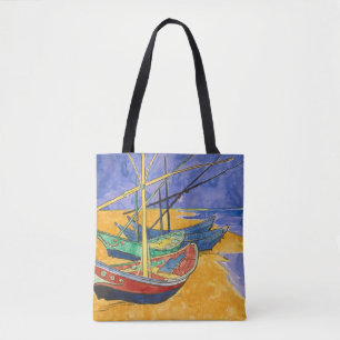 Fischkutter am Strand von Vincent Van Gogh Tasche
