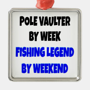 Fischleder Pole Vaulter Ornament Aus Metall