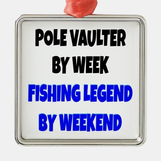 Fischleder Pole Vaulter Ornament Aus Metall (Vorne)