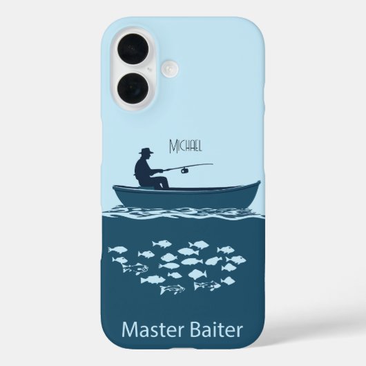 Fischliebhaber, blau Case-Mate iPhone hülle (Rückseite)