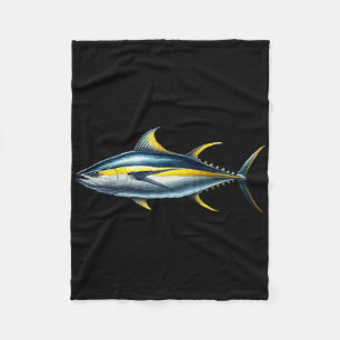 Fischliebhaber Fisch Grafikdesign Gelbflossen-Thun Fleecedecke