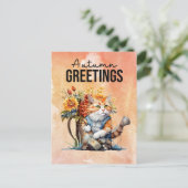 Fischliebhaber für Herbstgrüße Postkarte (Stehend Vorderseite)