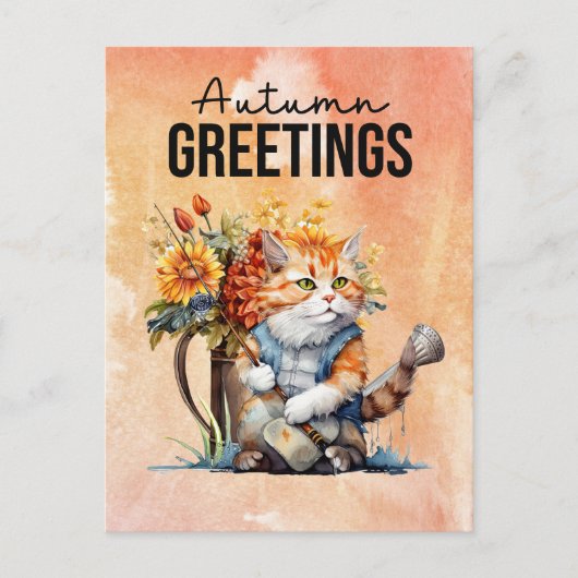 Fischliebhaber für Herbstgrüße Postkarte (Vorderseite)