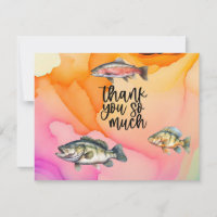 Fischliebhaber Geburtstag mit Fischhaken Aquarell
