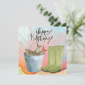 Fischliebhaber Geburtstag mit Fischwasser Karte (Stehend Vorderseite)