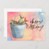 Fischliebhaber Geburtstag mit Fischwasser Postkarte (Vorne/Hinten)