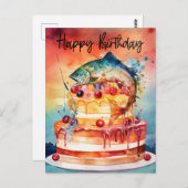 Fischliebhaber Hochseefischen Postkarte (Vorne/Hinten)