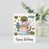 Fischliebhaber Hochseefischen Postkarte (Stehend Vorderseite)