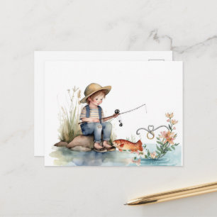 Fischliebhaber  postkarte