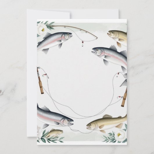 Fischliebhaber Save the Date Hochzeit Einladung (Rückseite)