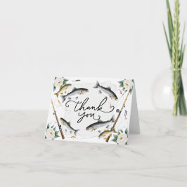 Fischliebhaber Vielen Dank mit Fisch und Blume Dankeskarte