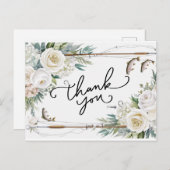 Fischliebhaber Vielen Dank mit Fisch und Blume Postkarte (Vorne/Hinten)