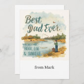 Fischliebhaber Wasserfarben-Stil Danke Karte (Vorne/Hinten)