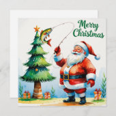 Fischliebhaber Weihnachten mit dem Weihnachtsmann (Vorne/Hinten)