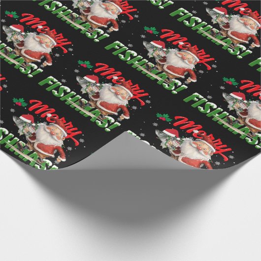 Fischliebhaber Weihnachten Weihnachten Geschenkpapier (Ecke)