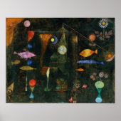 Fischmagie, Paul Klee Abstrakte Kunst Poster (Vorne)