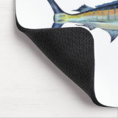 Fischmalerei des blauen Speerfisches Mousepad (Ecke)