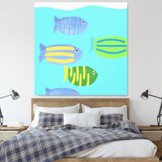Fischmalerei Leinwanddruck (Insitu (Schlafzimmer))