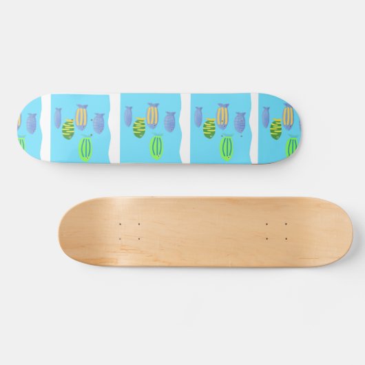 Fischmalerei Skateboard (Horizontal)