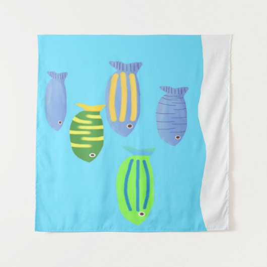 Fischmalerei Wandteppich (Vorderseite (Horizontal))