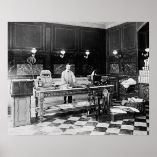 Fischmarkt, 1895. Vintage-Foto Poster