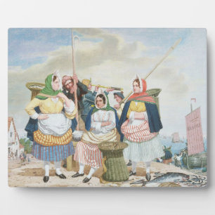 Fischmarkt am Meer, c.1860 (Erdöl auf Leinwand) Fotoplatte