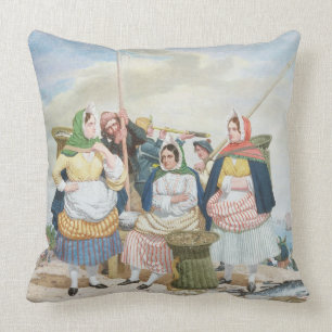 Fischmarkt durch das Meer, c.1860 (Öl auf Kissen
