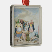Fischmarkt durch das Meer, c.1860 (Öl auf Ornament Aus Metall (Rechts)